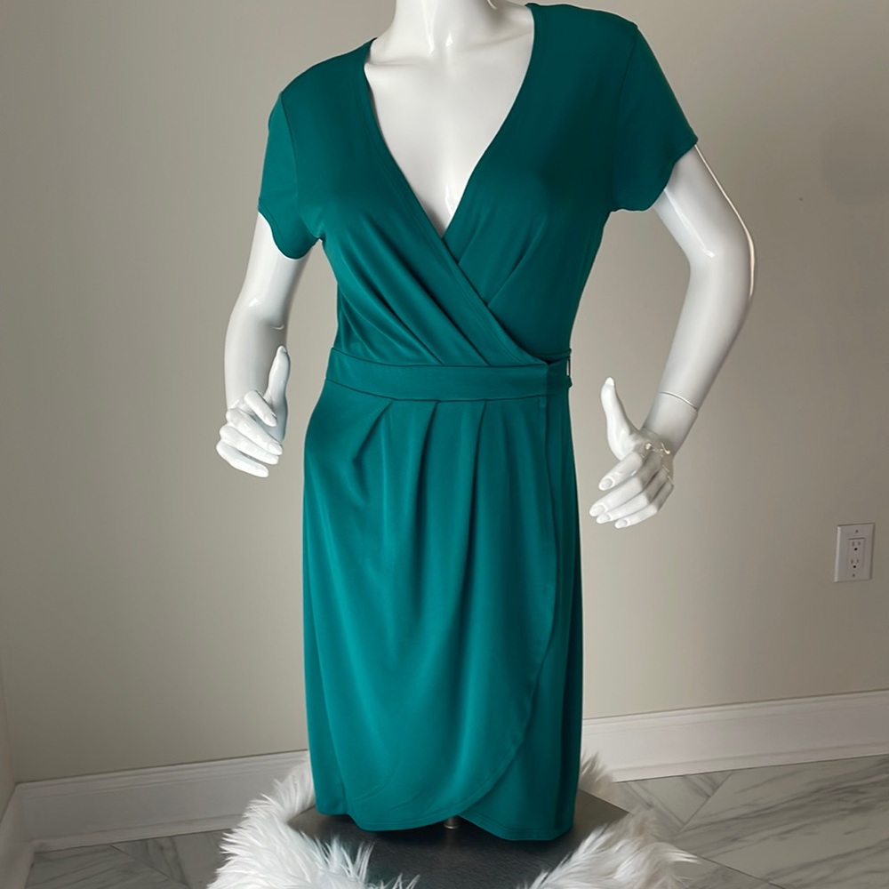 Banana Republic: Green Wrap Dress Size S. - Picture 1 of 7